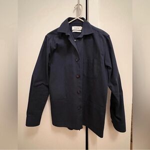 Schnaydermans Navy blue cotton shirt jacket